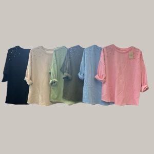 Camiseta Unicolor Perlas